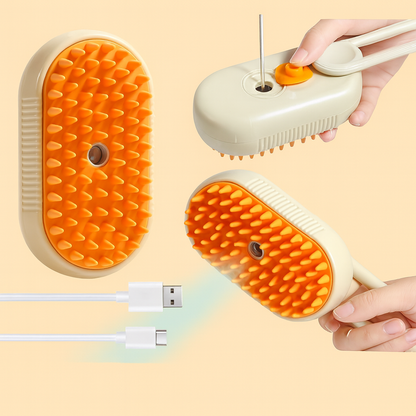 Cepillo Para Mascotas A Vapor Recargable