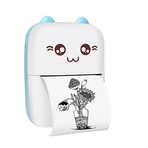 Impresora Bluetooth Portatil gatito + 1 rollo de papel térmico